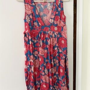 Lux Blue and Pink Floral Dress for Urban Outfitters